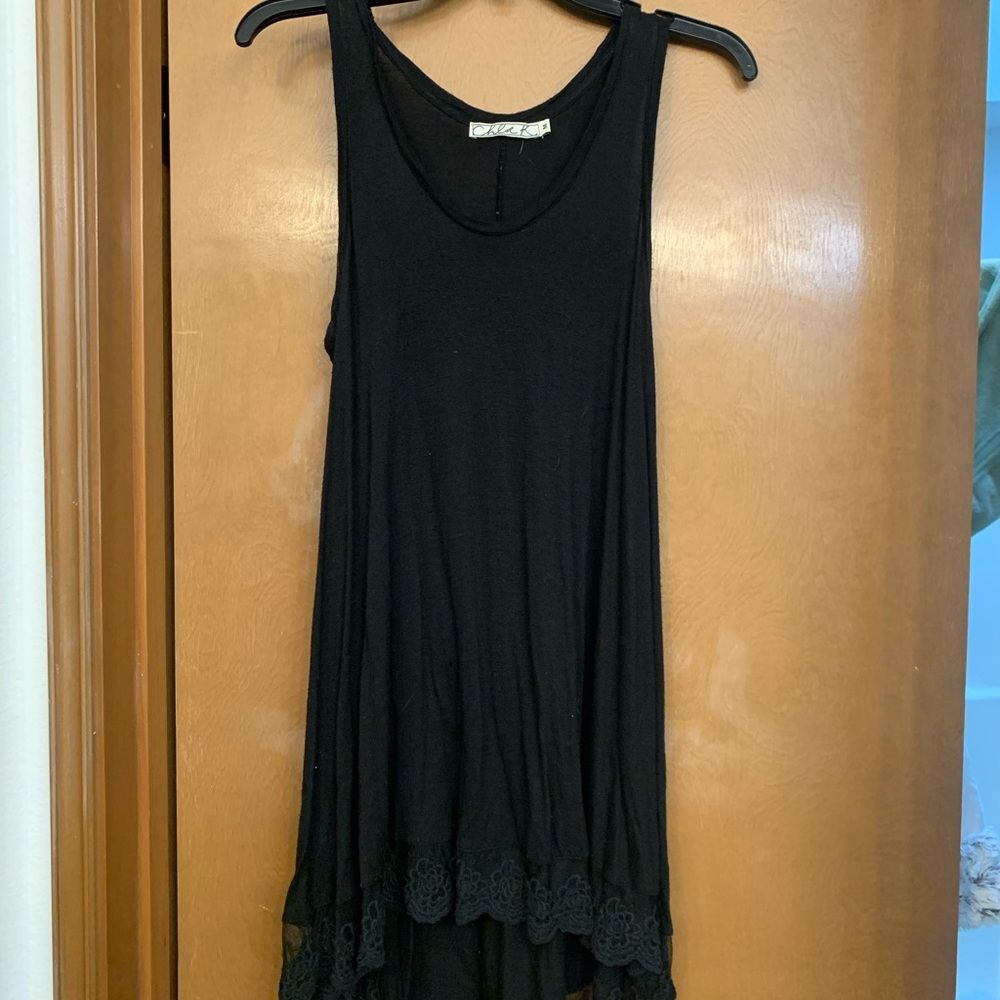 Long Blouse with lace hem